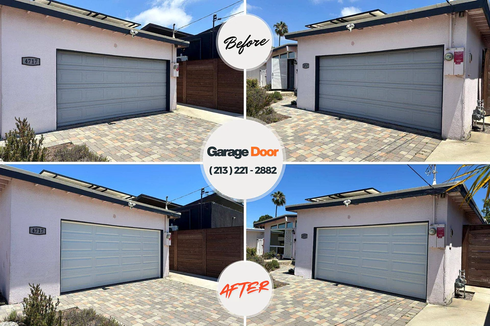 Before and after: garage door repair Waikapu, HI